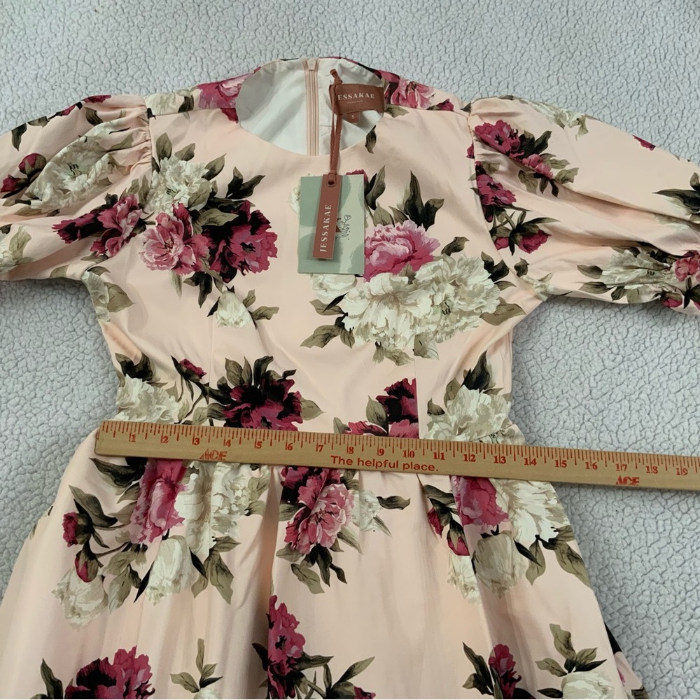 JESSAKAE Midi Dress Rosewood Acre Small Pink Floral Fairy Romantic Cottage Core - Picture 11 of 15